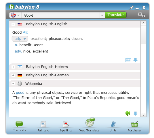 babylon online translator